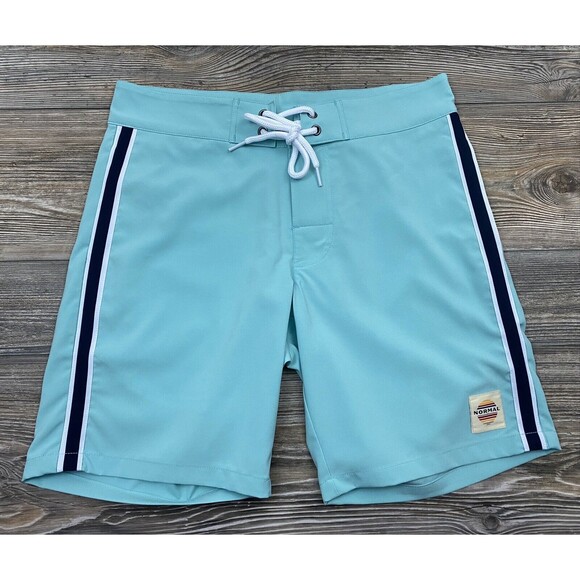 The Normal Brand "Apollo Trunk" Boardshorts Swim Trunks Men's 29 Turquoise Blue - Picture 1 of 11